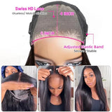 Fynokeh Wear and Go Glueless Wigs Human Hair Pre Plucked Pre Cut 6x4 Hd Lace Closure Wigs Human Hair 20 Inch Kinky Curly Human Hair Wig 250% Density Ready to Wear Glueless Wigs Natural Black