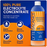 Lyte Balance Electrolye Concentrate | Liquid Electrolytes Drink Mix w/Sodium, Potassium & Magnesium | Daily Hydration, Muscle Recovery, Immune Support, Rehydration | Keto, No Sugar (64 Servings)