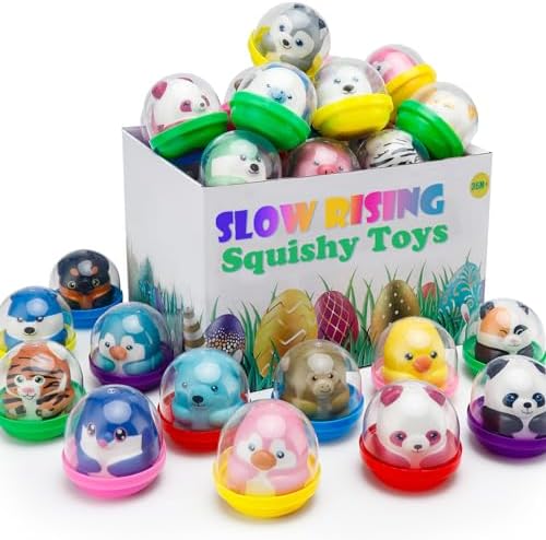 30 Packs Party Favors Slow Rising Stress Relief Squishies for Kids, Birthday Goodie Bag Stuffers Treasure Box Toys, Kids Classroom Prizes,Claw Machine Toys,Mini Animal Toys