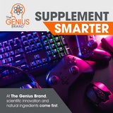 Genius Gamer, Gaming Focus Supplement, 80 Pills - Elite Nootropic Performance Booster - Boost Brain & Mental Clarity, Reaction Time & Concentration - Blue Light Support with Lutemax