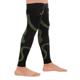 Mojo - Compression Socks Footless for Women and Men 20-30mmHg - Thigh High Compression Leg Sleeve for Circulation during Nursing, Post Surgery Recovery - Black/Green, X-Large - A609