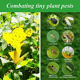 NiHome 48-Pack Yellow Sticky Fruit Fly Catcher Plant Bug Traps+25PCS Twist Ties, 6 Patterns Indoor/Outdoor Nontoxic Odorless