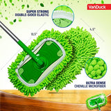 VanDuck Dust Mop Refill Compatible with Swiffer Sweeper Mop (4 Pack) - Microfiber Pet Heavy Duty Dry Cloth Refills - Reusable Mop Pad (Mop is Not Included)