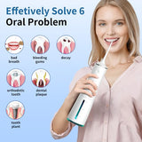 Miklife Water flosser Cordless, Dental Flossers USB Rechargable Teeth Flosser, Professional Electric Portable Oral Irrigator with 4 Modes White