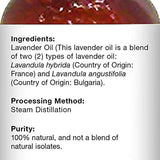 MAJESTIC PURE Lavender Essential Oil | 100% Pure and Natural | Premium Grade Essential Oils for Hair Care, Home Diffusers, Skin, Aromatherapy, Massage and Humidifiers | 4 Fl Oz (Pack of 2)