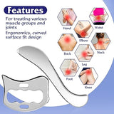 Rylpoint Guasha Massage Tool, Grade Stainless Steel Scraping Tool for Soft Tissue Scraping,Upgrade Massage Tool, Physical Therapy Stuff,Used for Back, Legs, Arms,Neck,Shoulder,Gua sha,Gua sha Tool