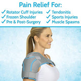 Arctic Flex Shoulder Ice Pack Brace - Cold Reusable Cool Gel Wrap, Hot Therapy - Immobilizer Compression Stability Support for Tendonitis, Dislocated Joint, Left and Right Rotator Cuff Arm Pain Relief