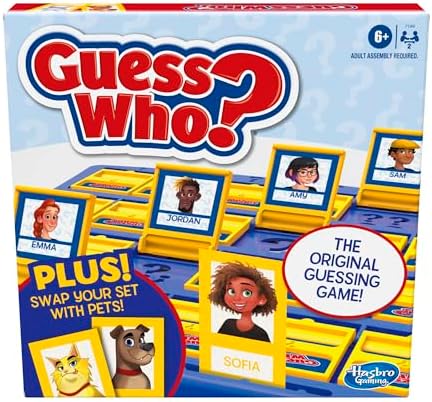 Hasbro Gaming Guess Who? People & Pets Board Game Edition | The Original Guessing Game | Easter Gifts for Girls & Boys | Ages 6+ (Amazon Exclusive)