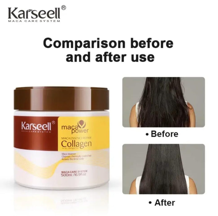 Karseell Hair Repair Mask - Deep Conditioning MACA Collagen for Dry Damaged Hair (16.9 fl oz)