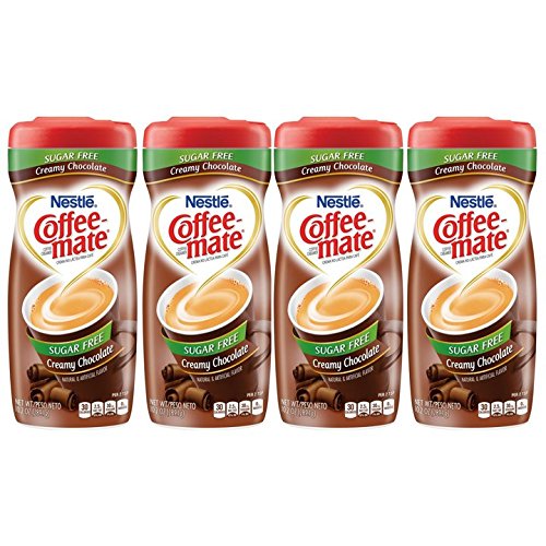 COFFEE-MATE Creamy Chocolate Sugar Free Powder Coffee Creamer 10.2 oz. Canister (Pack of 4)