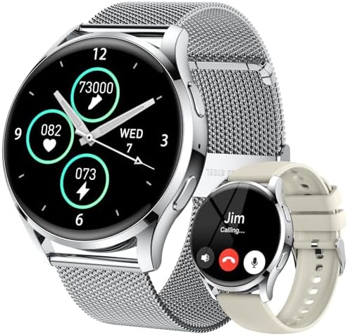 Smart Watch for Men Women Fitness: Waterproof Make/Answer Call Smart Watches for Men Digital Mens Watches Running Step Tracker Smartwatch Android Phones iPhone Samsung Compatible Heart Rate Monitor