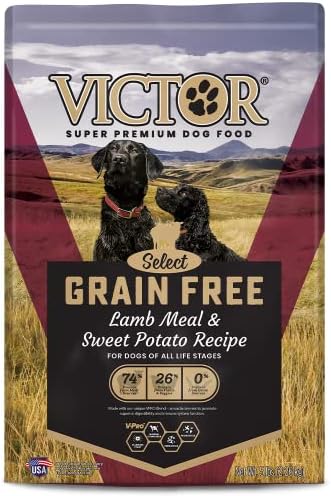 Victor Super Premium Dog Food – Grain Free Lamb Meal & Sweet Potato Recipe - Dry Dog Food for Dogs of All Life Stages – High Protein Dry Dog Food for All Normally Active Dogs, 5 lb