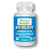Bio-Relieve Natural Joint Support Supplement – A Proprietary Blend of Organic Turmeric-Curcumin Plus 9 Additional Herbs – 120 Capsules