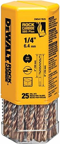 DeWalt DW5417B25 DeWalt 1/4" x 4" x 6" Rock Carbide™ SDS+ Hammer Bit (Bulk 25)