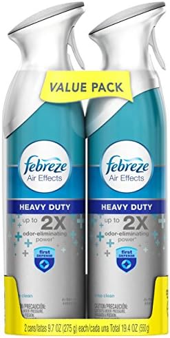 Febreze Air Effects Heavy Duty Crisp Clean Air Freshener, 2 ct