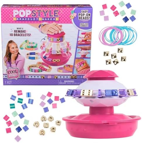 Cool Maker, PopStyle Bracelet Making Kit with 170 Beads, Make & Remake 10 (Packaging May Vary), Arts and Crafts Kids Toys for Girls