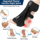 exhood Plantar Fasciitis Night Splint, Brace for Plantar Fasciitis Relief, Adjustable with 3 Straps, Perfect for Day & Night Use, Alleviates Foot Drop, Achilles Tendonitis (Black)