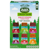 Black Forest, Stretch Island, Fruit Strips, Cherry, Apple, Raspberry, Grape, Strawberry, and Apricot, Zero Grams Added Sugar Non-GMO, School Snacks, 48 ct