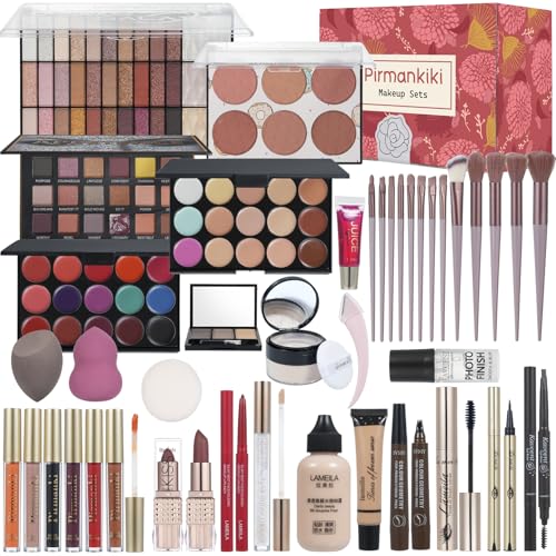 Makeup Kit for Women Full Kit, Makeup Kit for Teens or Adult, All in One Makeup Sets Include Eyeshadow Palette Lipstick Concealer Foundation Mascara Loose Powder Etc