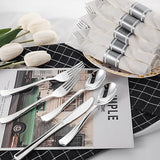 N9R 75 Pack Pre Rolled Silver Plastic Cutlery Set, Wrapped Plastic Silverware Set with 75 Forks, 75 Knives, 75 Spoons and 75 Napkins, Disposable Cutlery Set for Party and Wedding