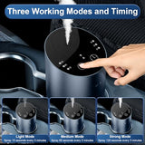 Waterless Car Diffuser, Waterless Diffusers for Essential Oils with Timer & No Leakage Tech, Super Quiet Cordless Aromatherapy Essential Oil Diffuser Battery Operated for Car, Room, Office (Dark Blue)