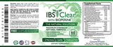 IBS Clear™ - 100% Natural IBS Relief with Vitamin D, Psyllium Husk, Fennel. 60 Vegan Friendly Capsules - 1 Bottle