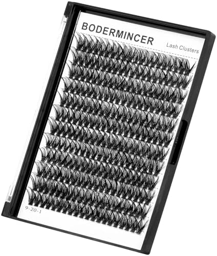 Bodermincer Lash Extension 240pcs C Curl 10D/20D Cluster Mixed, 8/9/10/11/12mm,10/11/12/13/14mm,12/13/14/15/16mm Mixed 8-10-12-14-16mm MIX Individual Cluster Lashes (50D-D Curl-8mm)