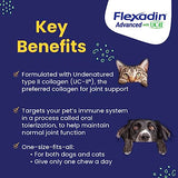 Vetoquinol Flexadin Advanced Dog Hip and Joint Supplement with UC-II Collagen, One Chew a Day Hip and Joint Support Chew for Dogs and Cats, Clinically Proven Vet-Approved Formula, 30 Chews