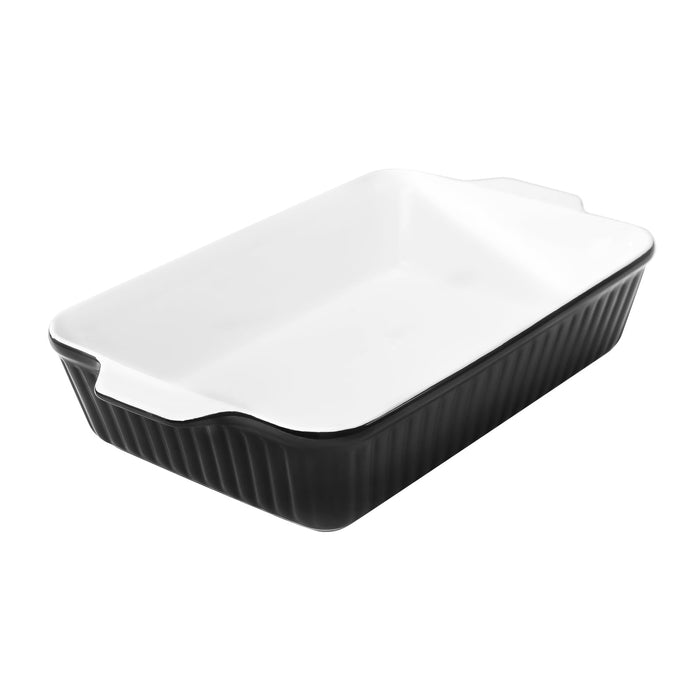 DOWAN 9x13-Inch Casserole Dishes for Oven, Ceramic Baking Dish, Large Lasagna Pan Deep, 4.2 Quarts Baking Pan with Handles, for Casserole, Bakeware, Lasagna, Home Kitchen Gift, Black