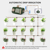 DIAFIELD Automatic Drip Irrigation Kit, Self Watering System for 15 Potted Plants Indoor, Drip Irrigation System for Garden with Water Timer and LCD Display, Power by AC Plug & No Battery Backup