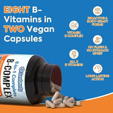 Surebounty 8-in-1 Complete B Complex, All 8 B Vitamins, B12, B1, B2, B3, B5, B6, B9, Biotin, Folate, Methylated & Body-Ready Forms, Energy, Nerve, Blood Support, 60 Caps