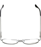 "The Intellectual" Metal Clear Bifocal Aviator Reader, Cheaters Reading Glasses, Men Women (Gunmetal, 1.25, x)