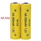 XFULL 12 Packs 1.2V AA 900mAh Ni-Cd Rechargable Batteries for Solar Lights,Lawn Landscape Lighting（AA Size）