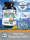 ecostream Naturals Wild Caught Omega 3 Fish Oil DPA-EPA-DHA Supplement 2,900 Milligrams