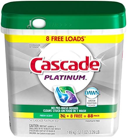 Cascade Platinum ActionPacs Dishwasher Detergent, Fresh Scent (88 ct.)