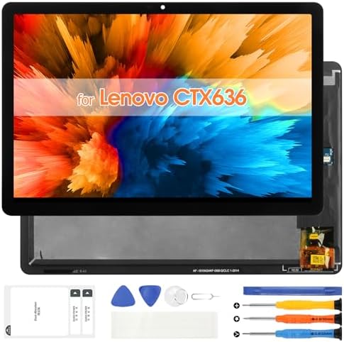 Screen Replacement for Lenovo Chromebook Duet X636 LCD Display CT-X636 CTX636 CT-X636F CT-X636N Digitizer Touch Screen Panel Full Assembly with Free Tools(Black,10.1 inch)