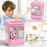 TEMI Piggy Bank for Kids, Electronic Coin Money Bank for 3 4 5 6 7 8 9 10 Year Old Girls Gifts, Cash Coin Can ATM Bank for Kids 5-7, Christmas Birthday Gifts (Pink)