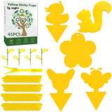 Springco Fruit Fly Traps Gnat Yellow Sticky Traps 50 Pack Sticky Traps for Indoor/Outdoor House Plants Flower Fungus Traps Insect Fungus Gnats,Flies,Pest Insect Catcher Killer (45（45+4+1） 50pack)