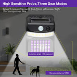 4 Packs Bug Zapper Outdoor 3 in 1 Mosquito Zapper Black Solar Bug Zapper Electric LED Light Mosquito Killer Lamp with Motion Sensor for Outdoor Backyard Patio Camping