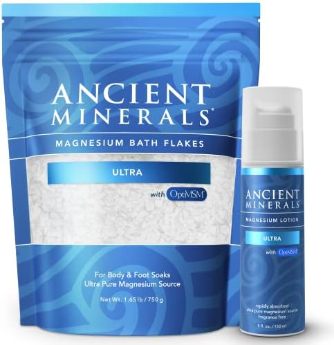 Magnesium Bath Flakes Ultra and Magnesium Lotion Ultra