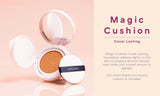 MISSHA Magic Cushion Foundation No.21 Light Beige for Bright Skin - Flawless Coverage,Dewy Finish,Easy Application for All Skin Types