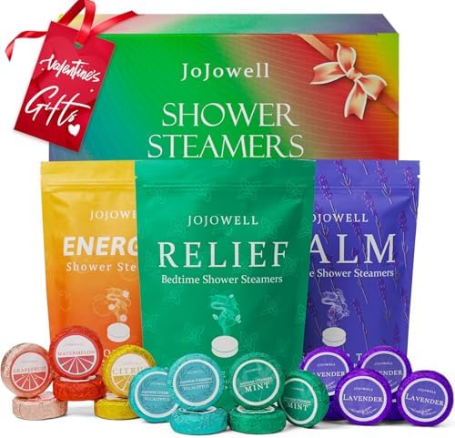 Shower Steamers Aromatherapy - 18 Pack Shower Bombs Birthday Gifts for Women, Organic Essential Oils, Self Care Gifts for Women, Mom, Mens Valentines Day Gifts for Her Him