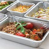 Aluminum Containers with Lids - 55 count - 2.25LB (8.5"x6") - Disposable Foil Containers for Takeout, Baking, Freezing, Food Storage - Aluminum Pans with Lids, To Go Containers With Lids