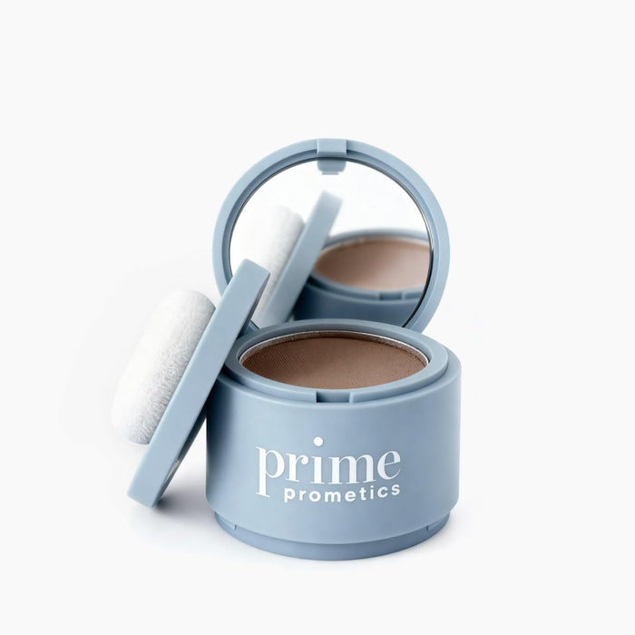 Prime Prometics Instant Coverage Hairline Powder for Mature Women – Covers Grays, Roots & Thinning Areas – Water & Sweat-Resistant – Natural, Fuller-Looking Hairline (White)