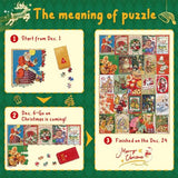 Advent Calendar 2024 Puzzles for Adults 1000 Pieces, PICKFORU Christmas Puzzle Countdown Calendar 24 Days, Xmas Jigsaw Puzzle