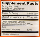 Trader Joe's Synergistic C Vitamin C Complex 500 Mg with Lemon and Rutin Bioflavonoids, 100 Tablets