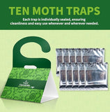 Carmelie Pantry Moth Traps, Moth Traps with Pheromones Prime, 10 Moth Traps for Meal Moth Killer, Sticky Glue Flies Pest Food and Cupboard Moth Killer, Hook Design for Indoor Kitchen Closet, Non-toxic