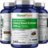 NusaPure Celery Seed Extract Capsules, 3750mg, 240 Veggie Caps, Non-GMO, Gluten Free