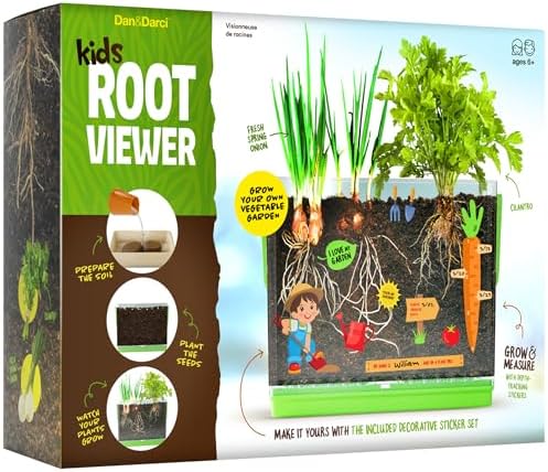 Root Viewer Kit for Kids - Grow Your Own Plant for Boys & Girls - Science STEM Toy & Craft Growing Kits for Ages 4-8 Birthday Easter Gifts for Boy, Girl 4, 5, 6, 7, 8, Year Old - Gardening Set Toys