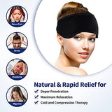 NEWGO Headache Ice Pack Head Wrap for Migraines, FSA or HSA Eligible Cold Pack Head Ice Therapy Wrap for Headache Relief, Tension, Sinus Pain, Chemo, Head Injuries